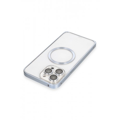 Joko iPhone 13 Pro Max Kılıf Metal Bumper Magneticsafe Kapak - Sierra Blue Joko iPhone 13 Pro Max Kılıf Metal Bumper Magneticsafe Kapak - Sierra Blue