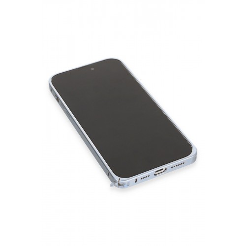 Joko iPhone 13 Pro Max Kılıf Metal Bumper Magneticsafe Kapak - Sierra Blue Joko iPhone 13 Pro Max Kılıf Metal Bumper Magneticsafe Kapak - Sierra Blue