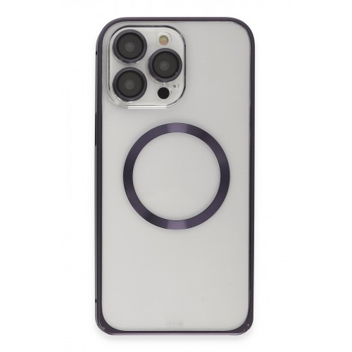 Joko iPhone 14 Pro Kılıf Metal Bumper Magneticsafe Kapak - Derin Mor Joko iPhone 14 Pro Kılıf Metal Bumper Magneticsafe Kapak - Derin Mor