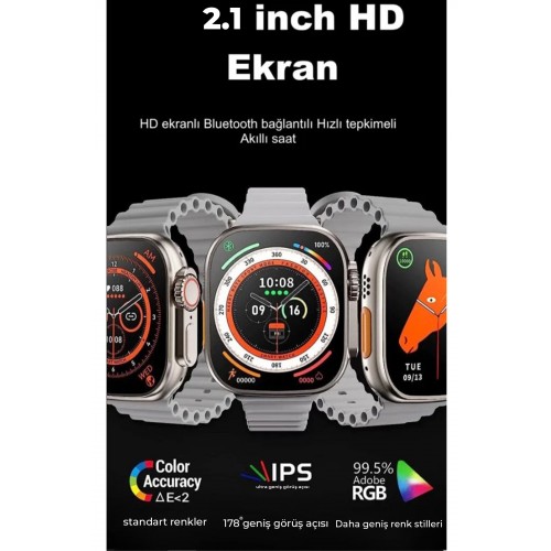Joko Ultra 8 2.1 inç IPS Ekran Konuşma ve NFC Özellikli Akıllı Saat - Siyah Joko Ultra 8 2.1 inç IPS Ekran Konuşma ve NFC Özellikli Akıllı Saat - Siyah