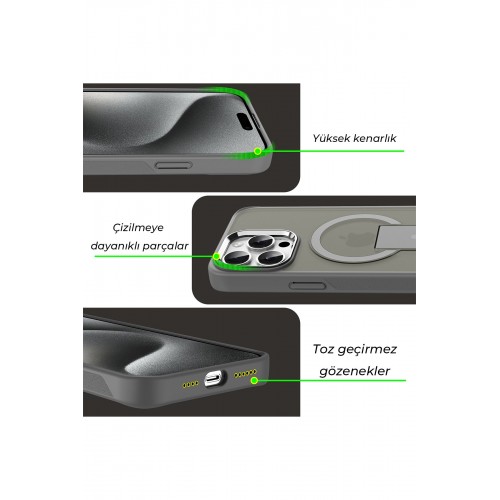Joko iPhone 14 Pro Tork Magsafe Standlı Kapak - Lacivert Joko iPhone 14 Pro Tork Magsafe Standlı Kapak - Lacivert