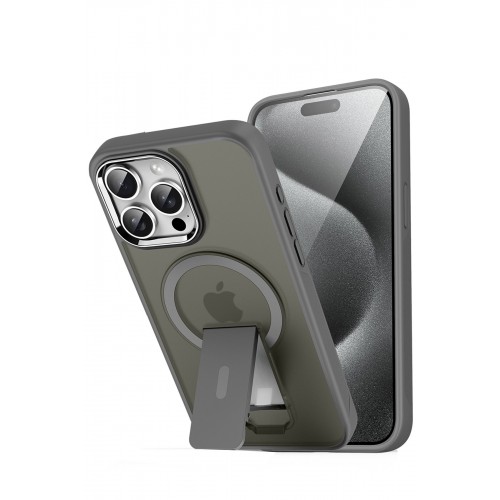 Joko iPhone 14 Pro Tork Magsafe Standlı Kapak - Titan Gri Joko iPhone 14 Pro Tork Magsafe Standlı Kapak - Titan Gri