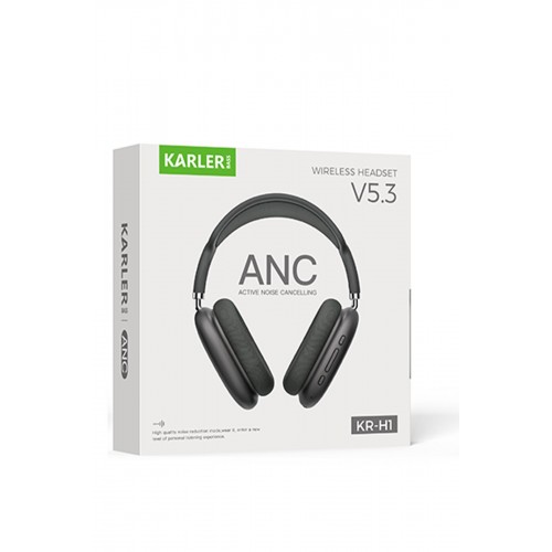 Karler Bass KRH2 Aktif Gürültü Engelleyici Özellikli BT 5.3 Kafaüstü Kablosuz Kulaklık - Siyah Karler Bass KRH2 Aktif Gürültü Engelleyici Özellikli BT 5.3 Kafaüstü Kablosuz Kulaklık - Siyah