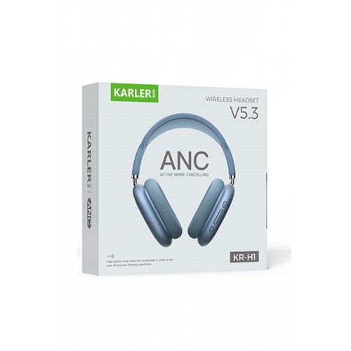 Karler Bass KRH2 Aktif Gürültü Engelleyici Özellikli BT 5.3 Kafaüstü Kablosuz Kulaklık - Mavi Karler Bass KRH2 Aktif Gürültü Engelleyici Özellikli BT 5.3 Kafaüstü Kablosuz Kulaklık - Mavi