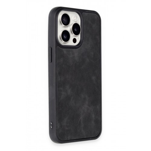 Newface iPhone 15 Pro Max Kılıf Aras Deri Kapak - Siyah Newface iPhone 15 Pro Max Kılıf Aras Deri Kapak - Siyah