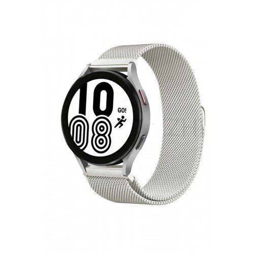 Newface Samsung Galaxy Watch 6 Metal Mıknatıslı Kordon - Gümüş Newface Samsung Galaxy Watch 6 Metal Mıknatıslı Kordon - Gümüş