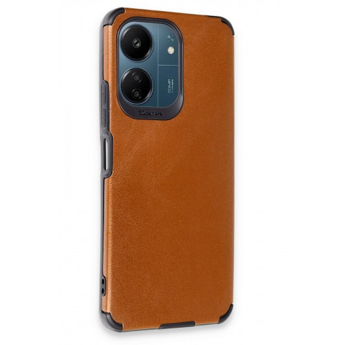 Newface Xiaomi Poco C65 Kılıf Loop Deri Silikon - Kahverengi Newface Xiaomi Poco C65 Kılıf Loop Deri Silikon - Kahverengi