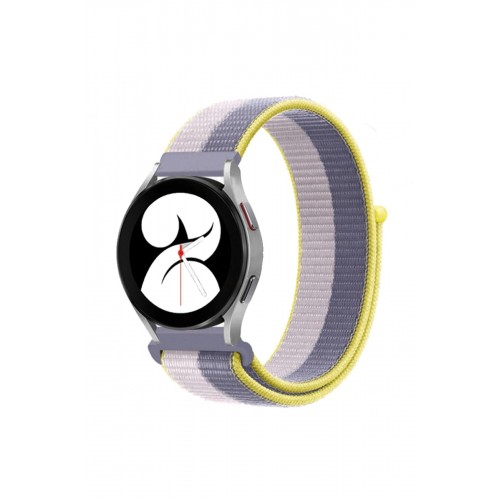 Newface Samsung Galaxy Watch 5 Hasırlı Cırtcırtlı Kordon - Gri-Beyaz Newface Samsung Galaxy Watch 5 Hasırlı Cırtcırtlı Kordon - Gri-Beyaz