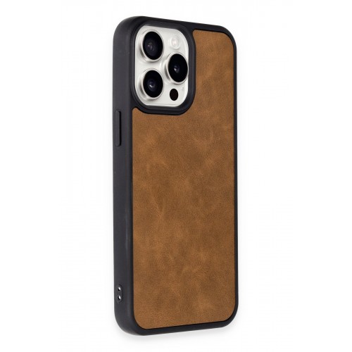 Newface iPhone 15 Pro Max Kılıf Aras Deri Kapak - Taba Newface iPhone 15 Pro Max Kılıf Aras Deri Kapak - Taba