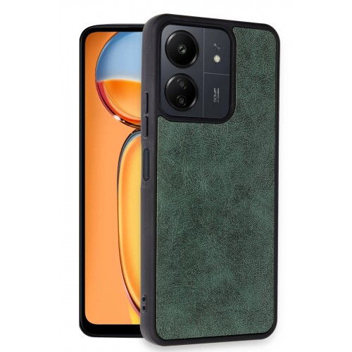 Newface Xiaomi Poco C65 Kılıf Aras Deri Kapak - Koyu Yeşil Newface Xiaomi Poco C65 Kılıf Aras Deri Kapak - Koyu Yeşil