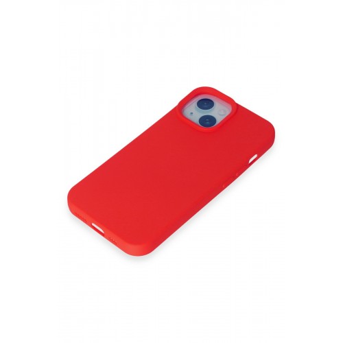 Newface iPhone 15 Kılıf Nano içi Kadife Silikon - Kırmızı Newface iPhone 15 Kılıf Nano içi Kadife Silikon - Kırmızı
