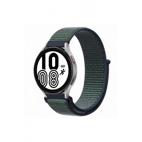 Newface Samsung Galaxy Watch 5 Pro Hasırlı Cırtcırtlı Kordon - Lacivert-Yeşil Newface Samsung Galaxy Watch 5 Pro Hasırlı Cırtcırtlı Kordon - Lacivert-Yeşil