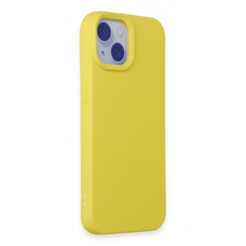 Newface iPhone 15 Plus Kılıf Nano içi Kadife Silikon - Sarı Newface iPhone 15 Plus Kılıf Nano içi Kadife Silikon - Sarı