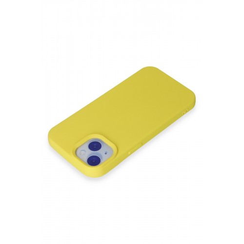 Newface iPhone 15 Plus Kılıf Nano içi Kadife Silikon - Sarı Newface iPhone 15 Plus Kılıf Nano içi Kadife Silikon - Sarı