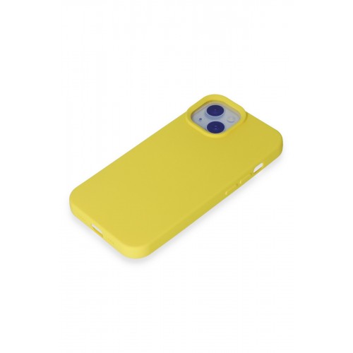 Newface iPhone 15 Plus Kılıf Nano içi Kadife Silikon - Sarı Newface iPhone 15 Plus Kılıf Nano içi Kadife Silikon - Sarı