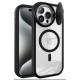 Newface iPhone 14 Pro Max Kılıf Teleskop Lens Magsafe Silikon Kapak - Siyah
