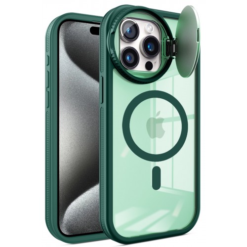 Newface iPhone 14 Pro Max Kılıf Teleskop Lens Magsafe Silikon Kapak - Koyu Yeşil Newface iPhone 14 Pro Max Kılıf Teleskop Lens Magsafe Silikon Kapak - Koyu Yeşil