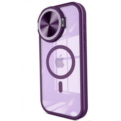 Newface iPhone 14 Pro Max Kılıf Teleskop Lens Magsafe Silikon Kapak - Derin Mor Newface iPhone 14 Pro Max Kılıf Teleskop Lens Magsafe Silikon Kapak - Derin Mor