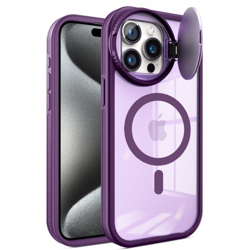 Newface iPhone 14 Pro Max Kılıf Teleskop Lens Magsafe Silikon Kapak - Derin Mor Newface iPhone 14 Pro Max Kılıf Teleskop Lens Magsafe Silikon Kapak - Derin Mor