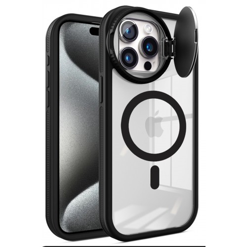 Newface iPhone 15 Pro Kılıf Teleskop Lens Magsafe Silikon Kapak - Siyah Newface iPhone 15 Pro Kılıf Teleskop Lens Magsafe Silikon Kapak - Siyah