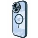 Newface iPhone 15 Pro Kılıf Teleskop Lens Magsafe Silikon Kapak - Lacivert