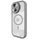 Newface iPhone 15 Pro Kılıf Teleskop Lens Magsafe Silikon Kapak - Titan Gri