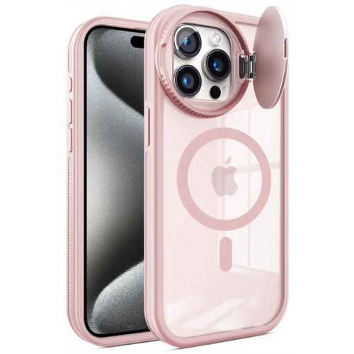 Newface iPhone 15 Pro Kılıf Teleskop Lens Magsafe Silikon Kapak - Pembe Newface iPhone 15 Pro Kılıf Teleskop Lens Magsafe Silikon Kapak - Pembe