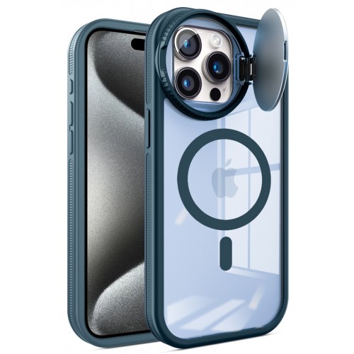 Newface iPhone 15 Pro Max Kılıf Teleskop Lens Magsafe Silikon Kapak - Lacivert Newface iPhone 15 Pro Max Kılıf Teleskop Lens Magsafe Silikon Kapak - Lacivert