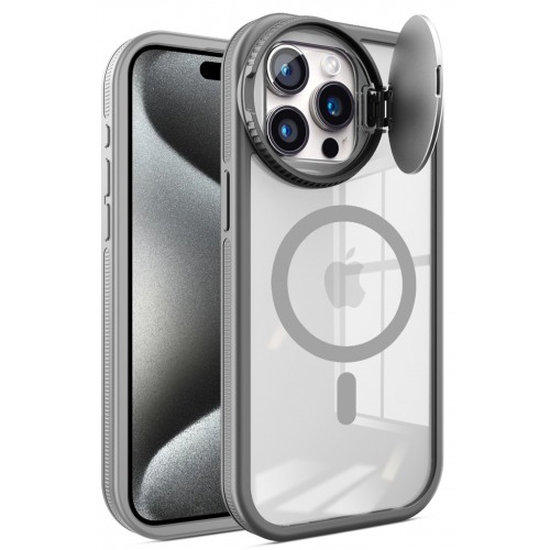 Newface iPhone 15 Pro Max Kılıf Teleskop Lens Magsafe Silikon Kapak - Titan Gri Newface iPhone 15 Pro Max Kılıf Teleskop Lens Magsafe Silikon Kapak - Titan Gri