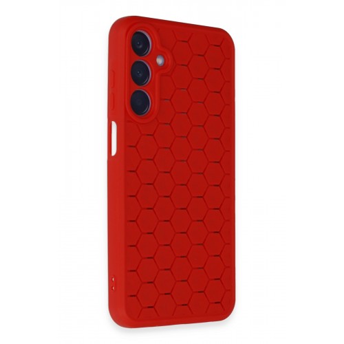 Newface Samsung Galaxy A25 5G Kılıf Petek Silikon Kapak - Kırmızı Newface Samsung Galaxy A25 5G Kılıf Petek Silikon Kapak - Kırmızı
