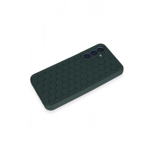 Newface Samsung Galaxy A35 5G Kılıf Petek Silikon Kapak - Koyu Yeşil Newface Samsung Galaxy A35 5G Kılıf Petek Silikon Kapak - Koyu Yeşil