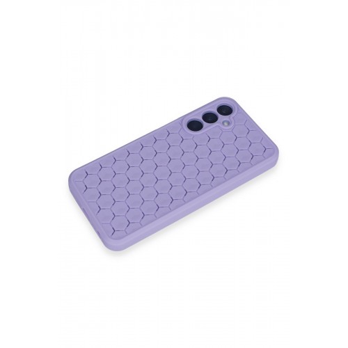 Newface Samsung Galaxy A35 5G Kılıf Petek Silikon Kapak - Lila Newface Samsung Galaxy A35 5G Kılıf Petek Silikon Kapak - Lila