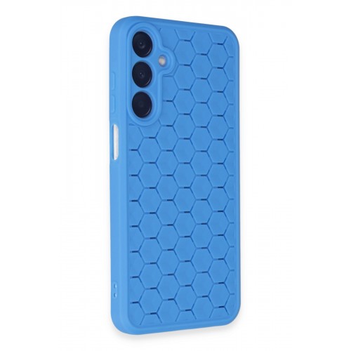 Newface Samsung Galaxy A55 5G Kılıf Petek Silikon Kapak - Mavi Newface Samsung Galaxy A55 5G Kılıf Petek Silikon Kapak - Mavi