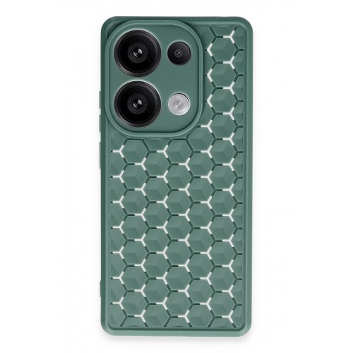 Newface Xiaomi Poco M6 Pro 4G Kılıf Petek Silikon Kapak - Koyu Yeşil Newface Xiaomi Poco M6 Pro 4G Kılıf Petek Silikon Kapak - Koyu Yeşil