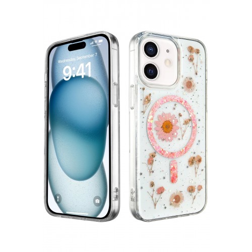 Newface iPhone 11 Kılıf Daisy Simli Magsafe Kapak - Pembe Newface iPhone 11 Kılıf Daisy Simli Magsafe Kapak - Pembe