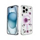 Newface iPhone 14 Pro Kılıf Daisy Simli Magsafe Kapak - Mor