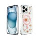 Newface iPhone 14 Pro Kılıf Daisy Simli Magsafe Kapak - Pembe