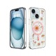 Newface iPhone 15 Kılıf Daisy Simli Magsafe Kapak - Pembe