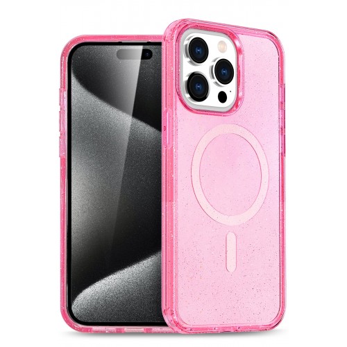 Newface iPhone 14 Pro Max Kılıf Glow Magsafe Kapak - Pembe
