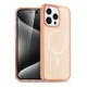 Newface iPhone 15 Pro Kılıf Glow Magsafe Kapak - Turuncu