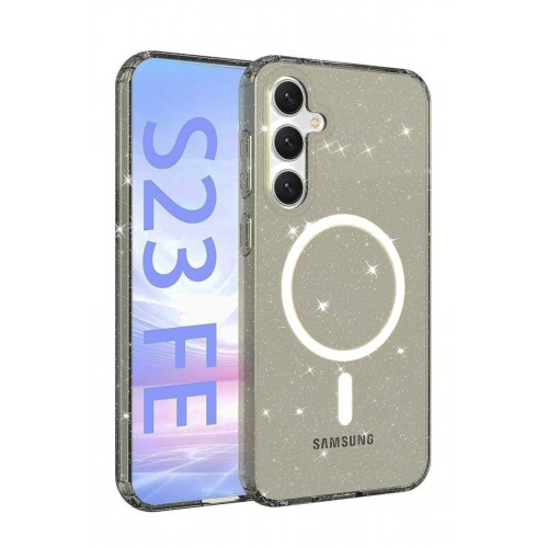 Newface Samsung Galaxy S23 FE Kılıf Glow Magsafe Kapak - Siyah Newface Samsung Galaxy S23 FE Kılıf Glow Magsafe Kapak - Siyah