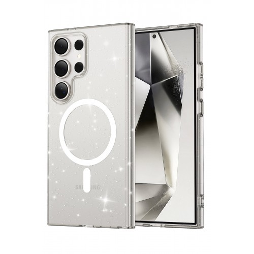Newface Samsung Galaxy S23 Ultra Kılıf Glow Magsafe Kapak - Şeffaf