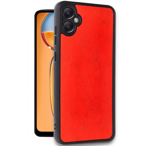 Newface Samsung Galaxy A05 Kılıf Aras Deri Kapak - Kırmızı Newface Samsung Galaxy A05 Kılıf Aras Deri Kapak - Kırmızı
