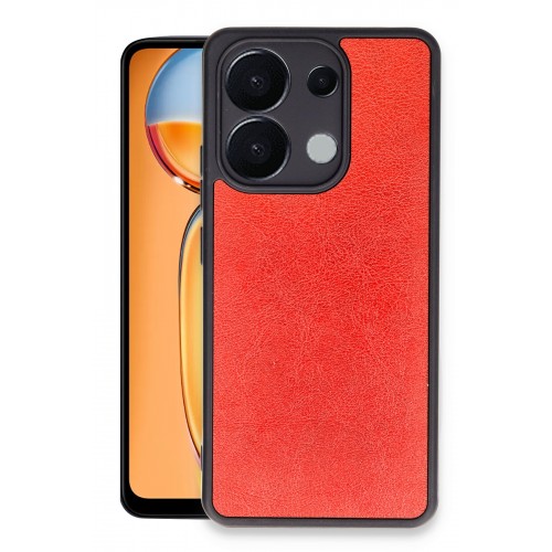 Newface Xiaomi Poco M6 Pro 4G Kılıf Aras Deri Kapak - Kırmızı