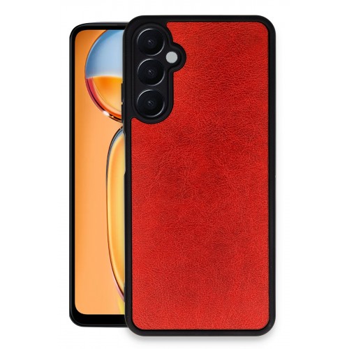 Newface Samsung Galaxy M15 Kılıf Aras Deri Kapak - Kırmızı Newface Samsung Galaxy M15 Kılıf Aras Deri Kapak - Kırmızı