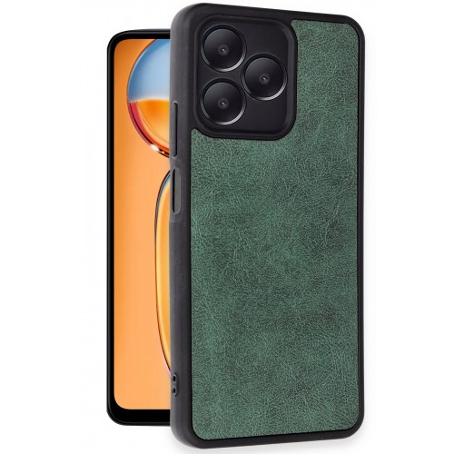 Newface Realme Note 50 4G Kılıf Aras Deri Kapak - Koyu Yeşil Newface Realme Note 50 4G Kılıf Aras Deri Kapak - Koyu Yeşil