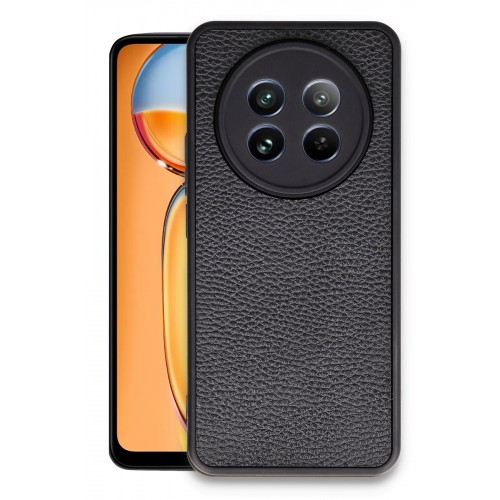 Newface Realme 12 5G Kılıf Aras Deri Kapak - Siyah Newface Realme 12 5G Kılıf Aras Deri Kapak - Siyah