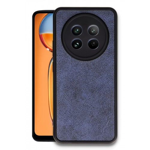 Newface Realme 12 5G Kılıf Aras Deri Kapak - Lacivert