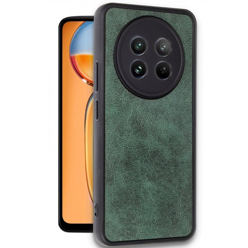 Newface Realme 12 5G Kılıf Aras Deri Kapak - Koyu Yeşil Newface Realme 12 5G Kılıf Aras Deri Kapak - Koyu Yeşil