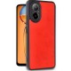 Newface Realme 12 Lite Kılıf Aras Deri Kapak - Kırmızı